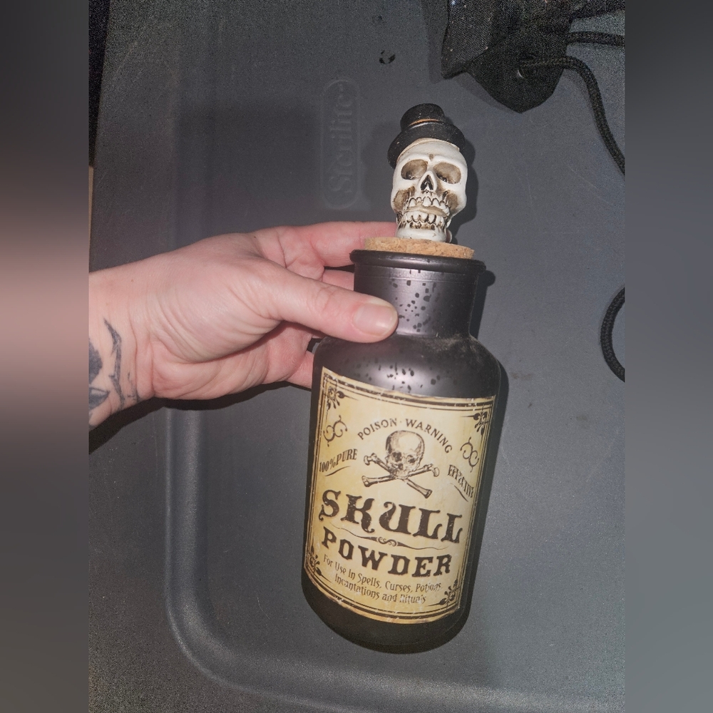 Skull/Spiderweb/witches Glass Potion Jars
